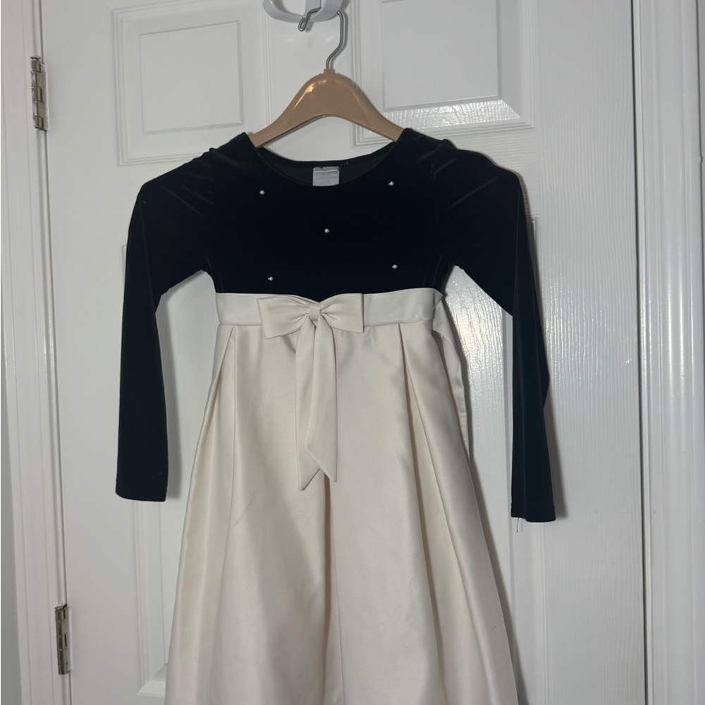 Elegant Black and Cream Kids Dress